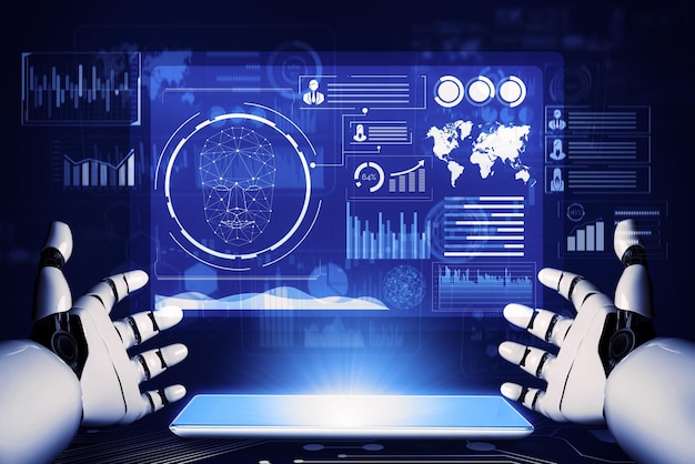 Neural network visualization showing deep learning architecture and connections